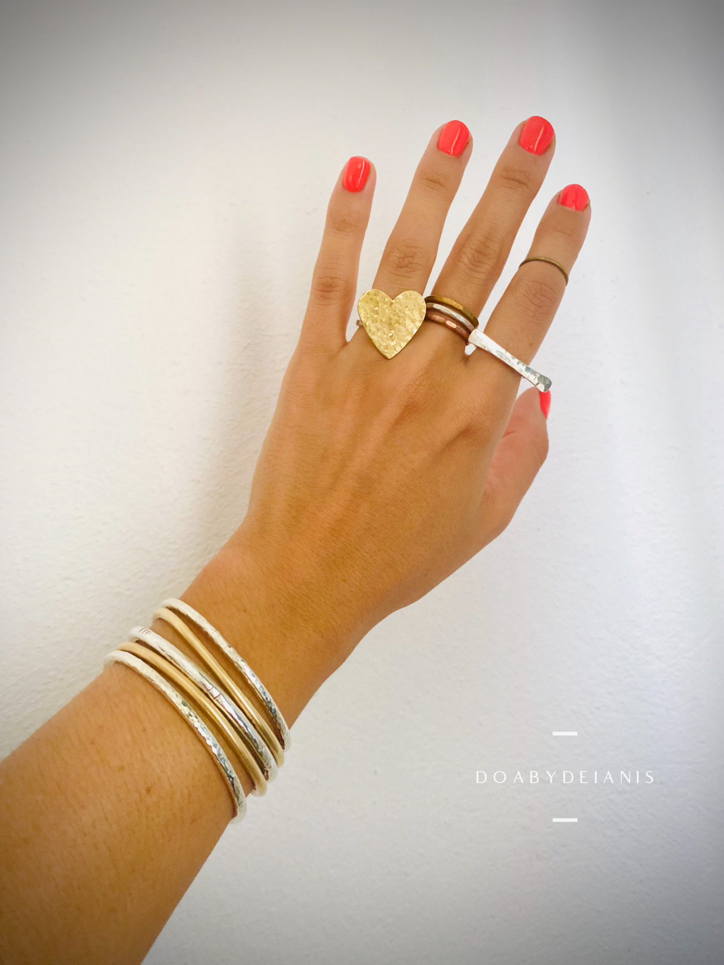 Alex Hammered Silver Bracelet Cuff