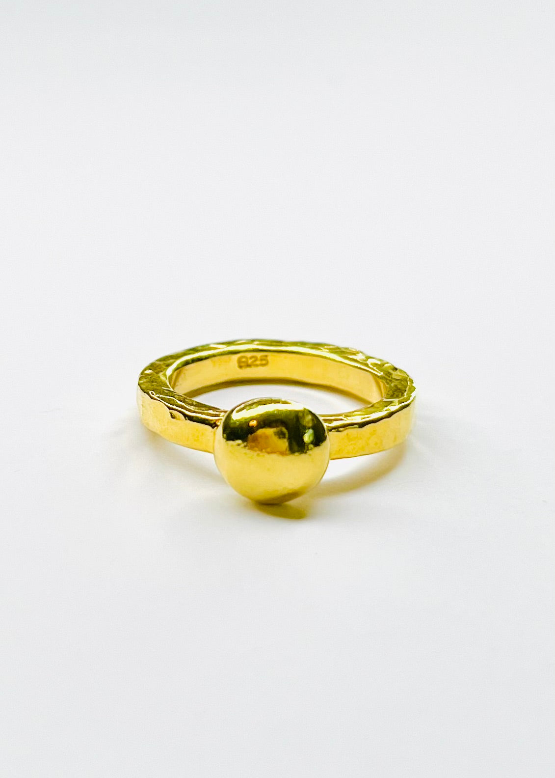 Vermeil - Volcano Full Moon Silver Ring