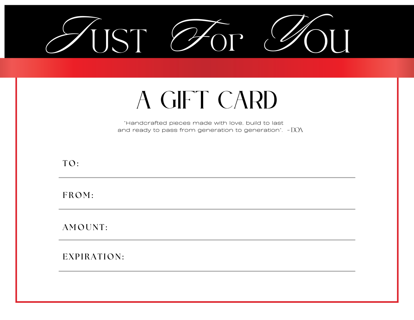 DOA Gift Card