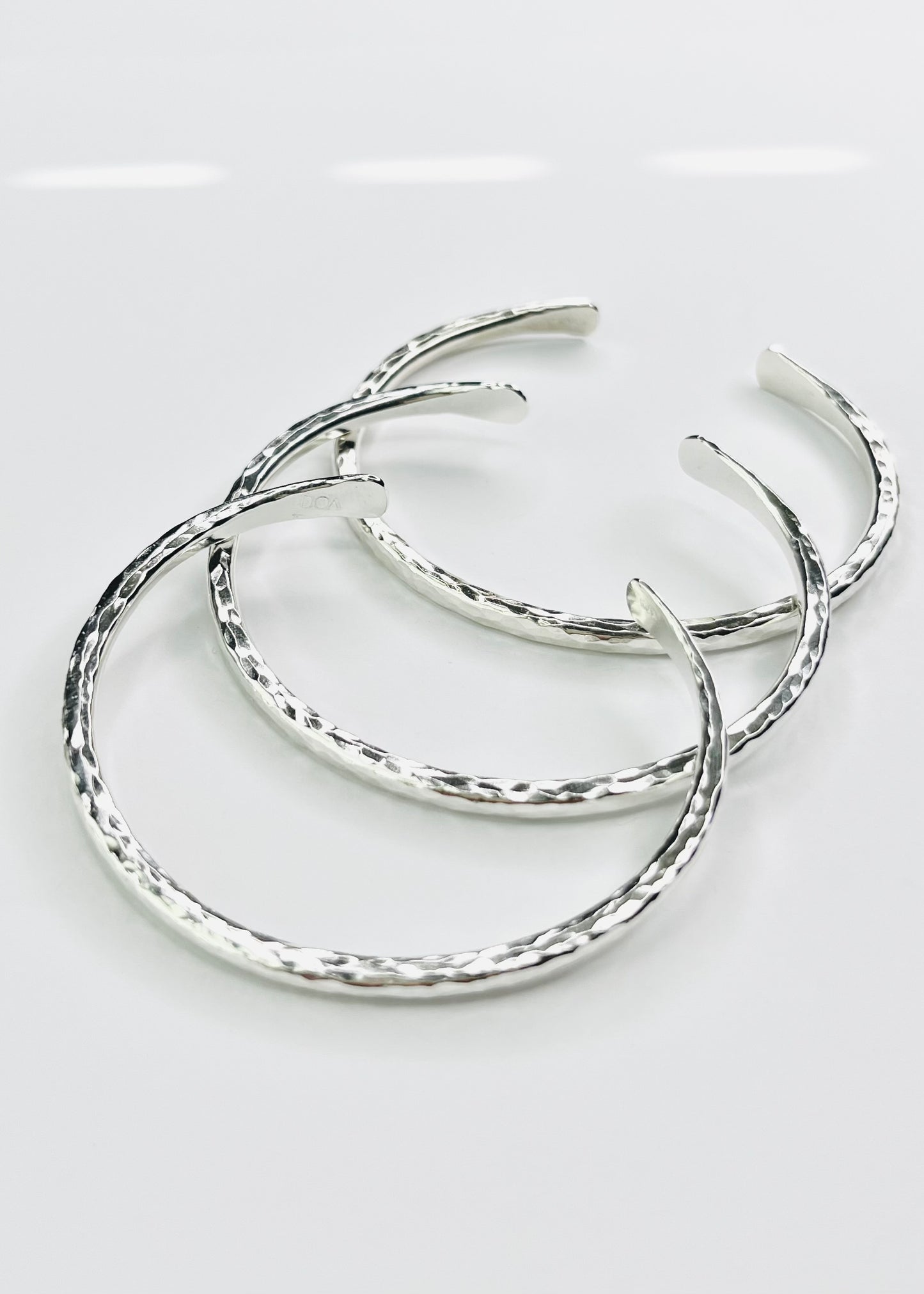 Alex Hammered Silver Bracelet Cuff