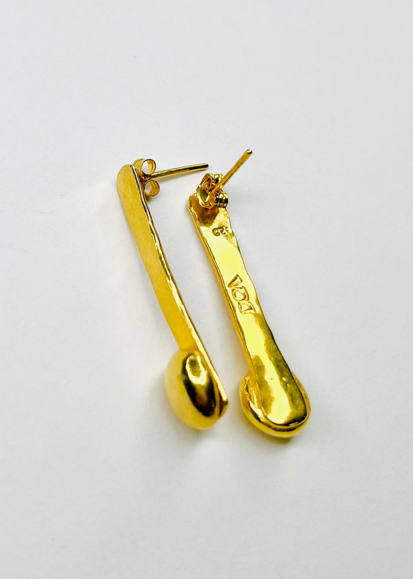 Vermeil - Drop Full Moon Earrings