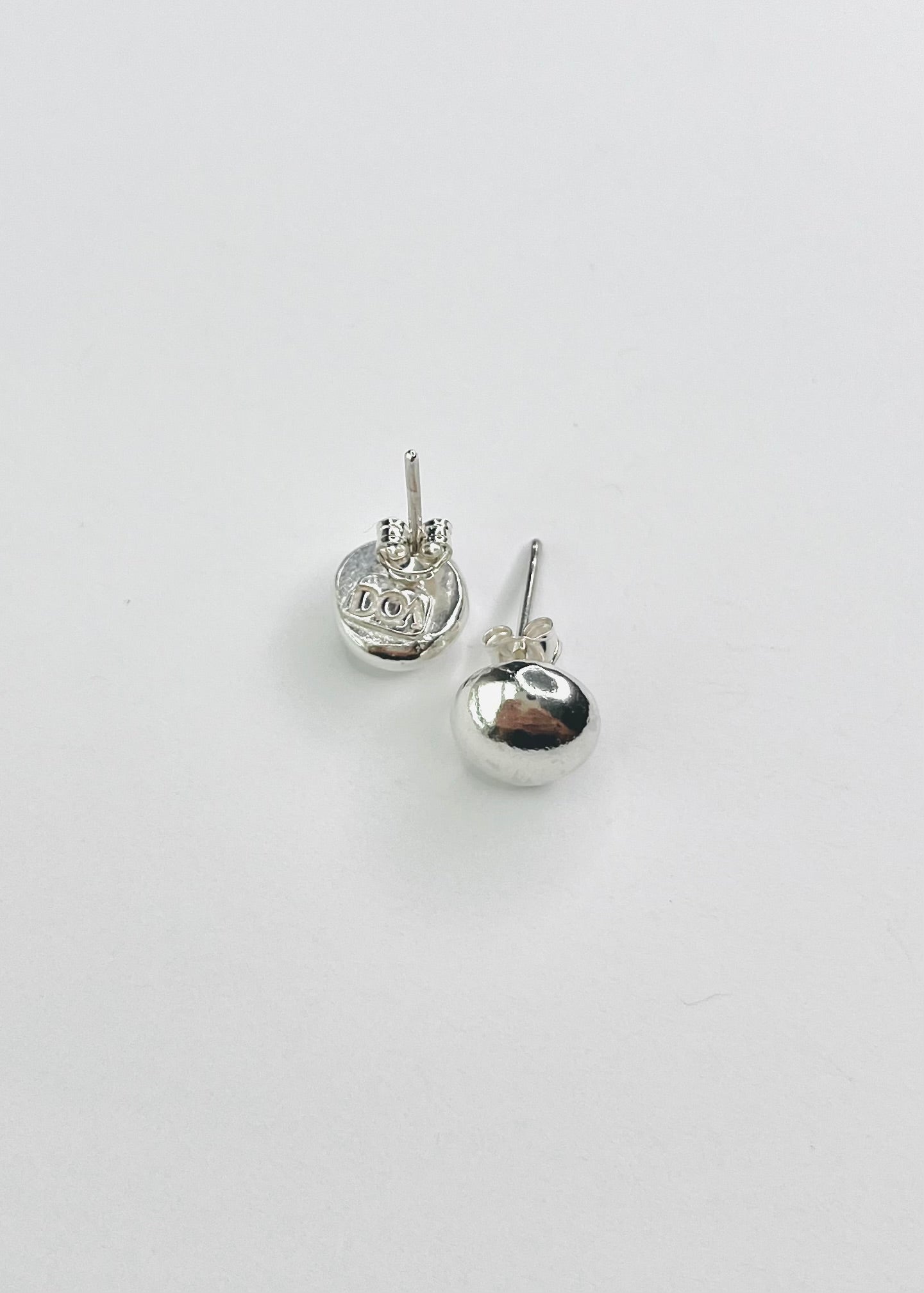 Leila Studs - Full Moon Silver Earrings