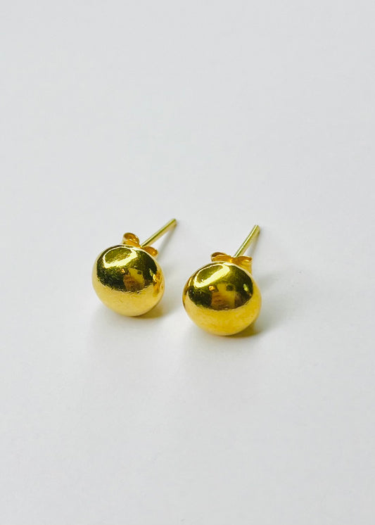 Vermeil Leila Studs - Full Moon Earrings