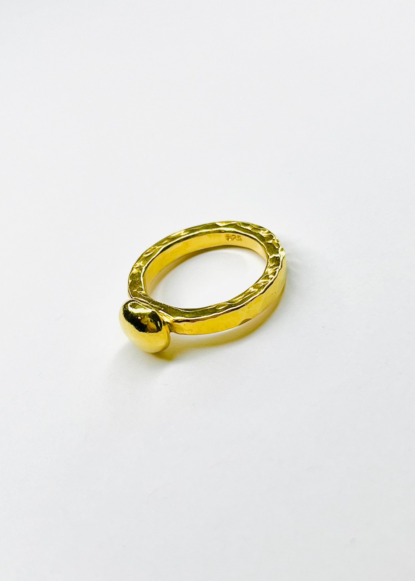 Vermeil - Volcano Full Moon Silver Ring