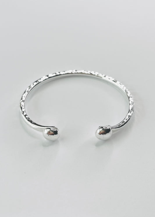 Amaris Full Moon Silver Bracelet Cuff