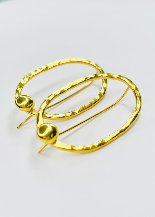 Vermeil - Cyra Full Moon Earrings