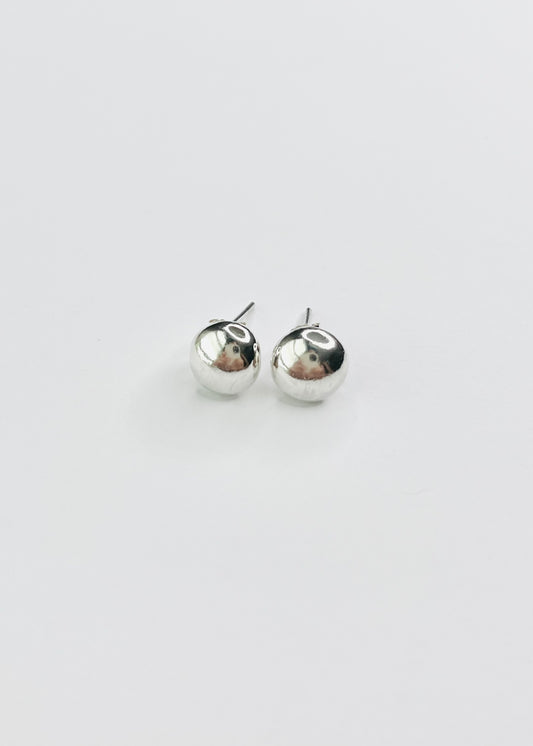 Leila Studs - Full Moon Silver Earrings