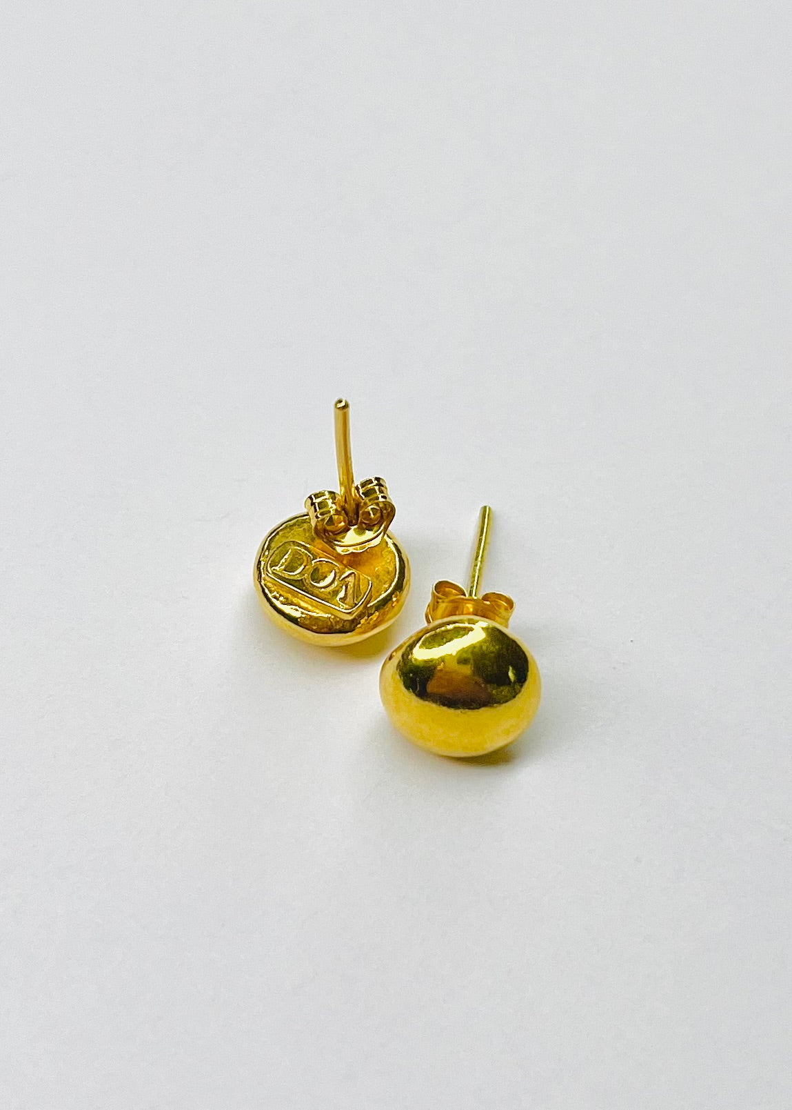 Vermeil Leila Studs - Full Moon Earrings