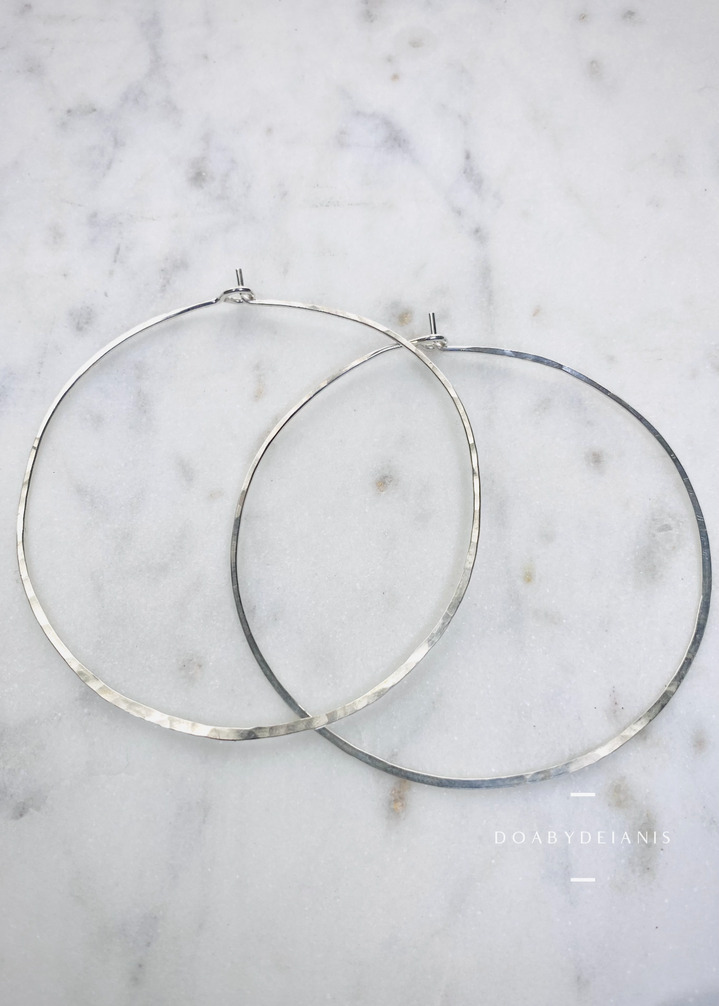 Selena Silver Hoop