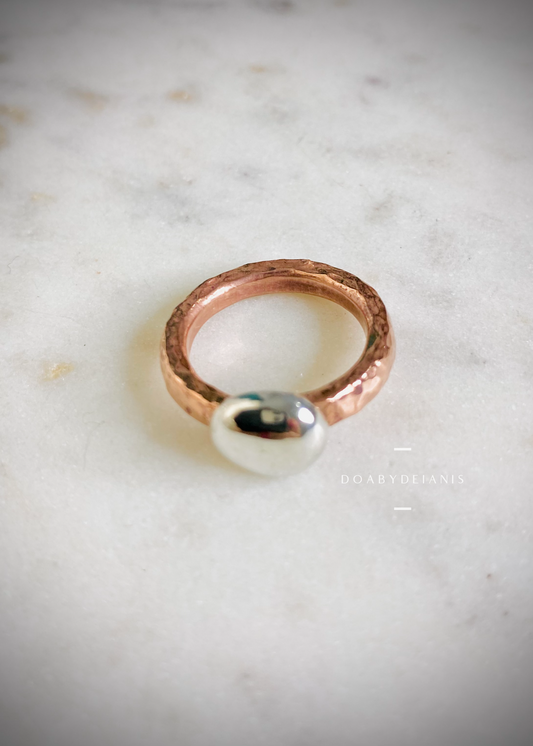 Volcano Full Moon Copper Ring