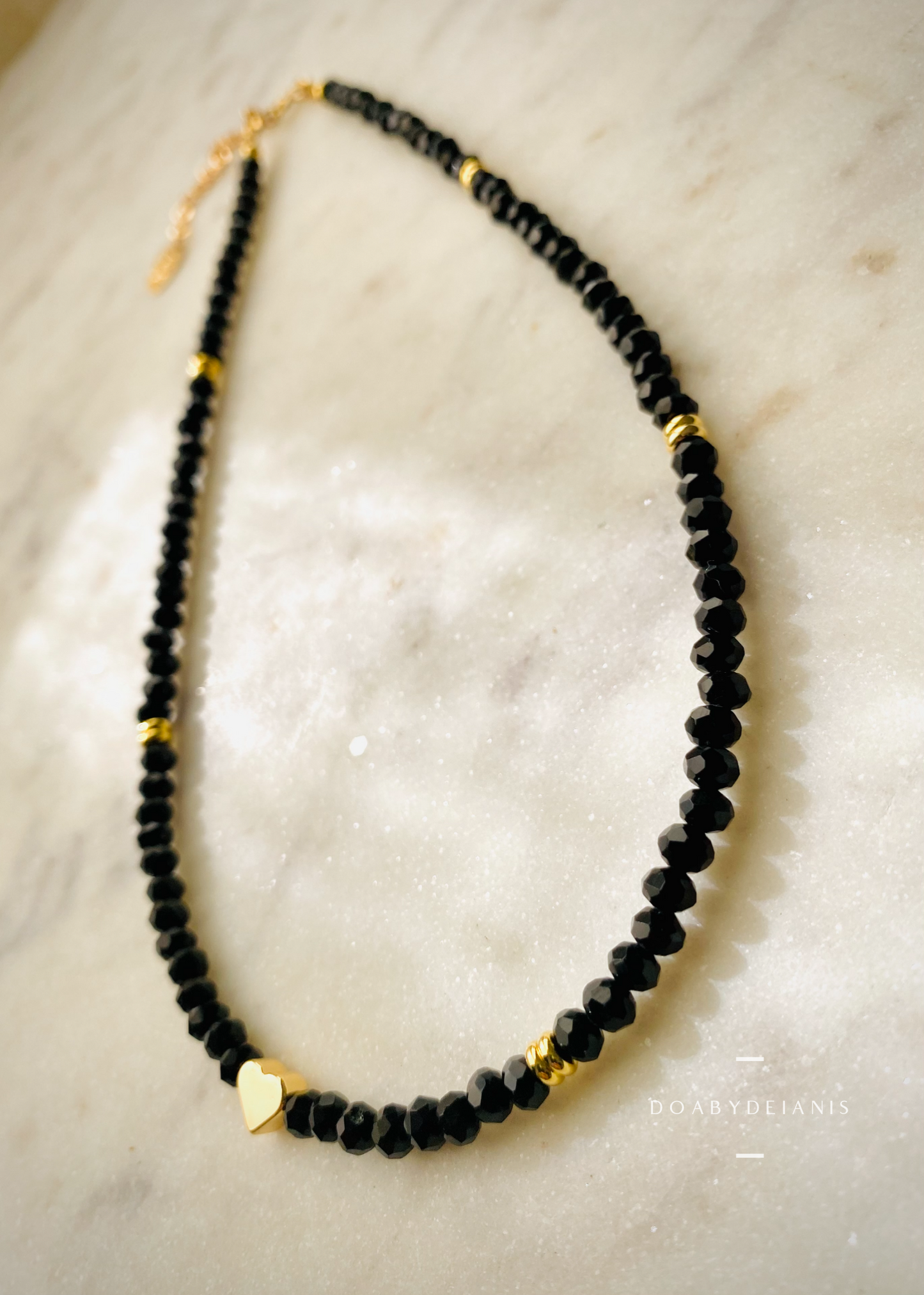 Latidos Black Crystal Necklace