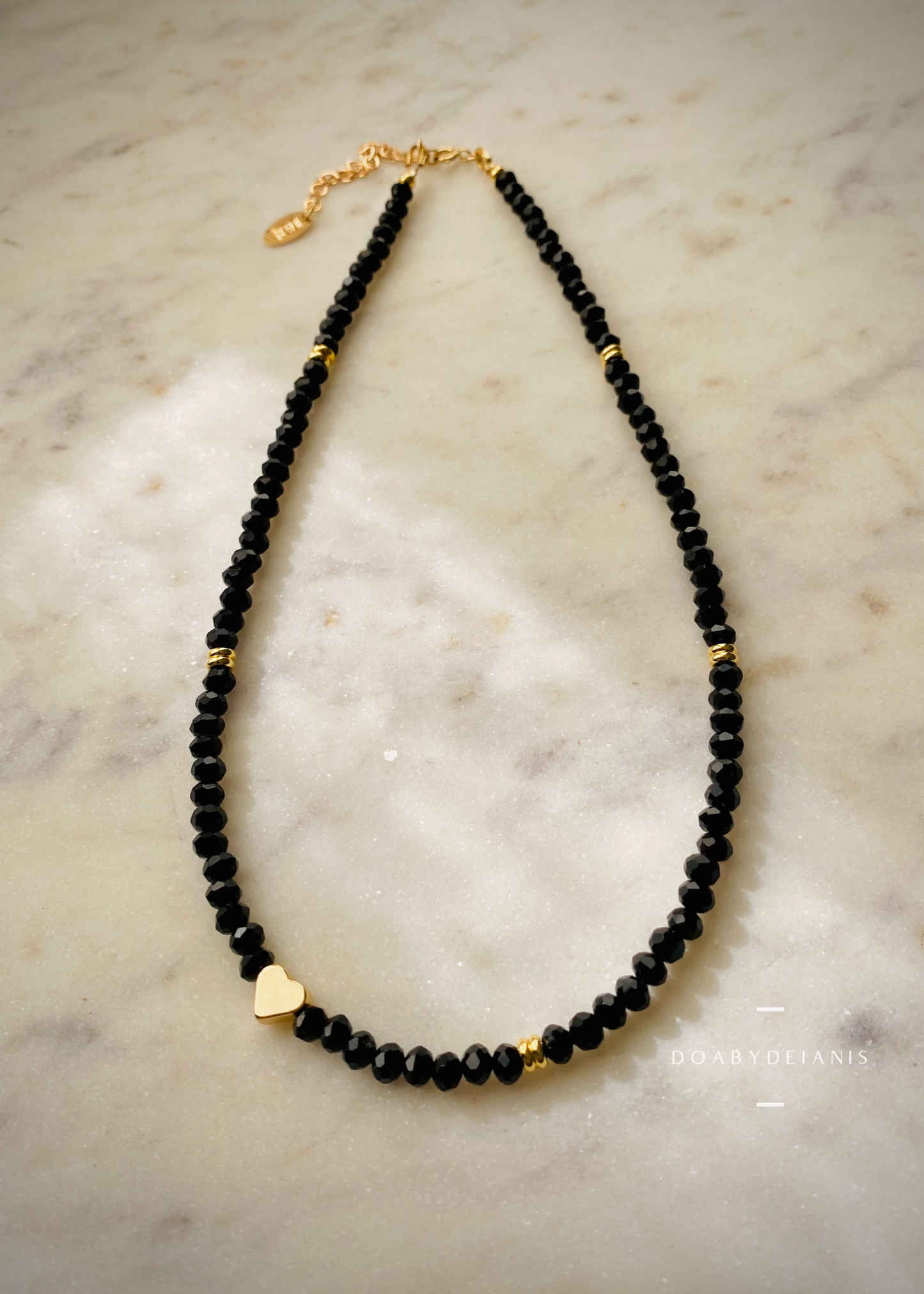 Latidos Black Crystal Necklace