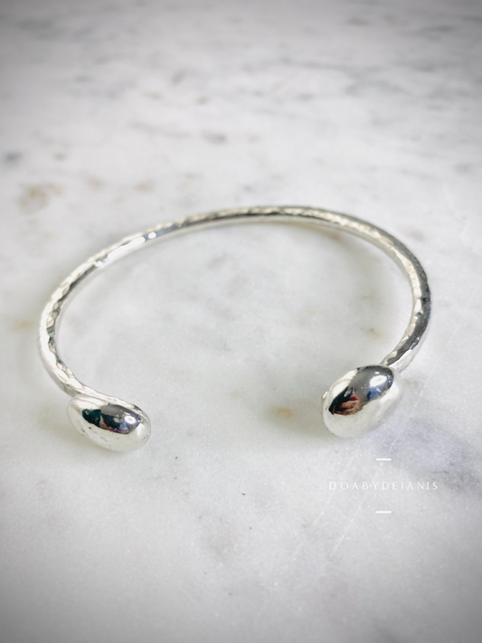 Amaris Full Moon Silver Bracelet Cuff