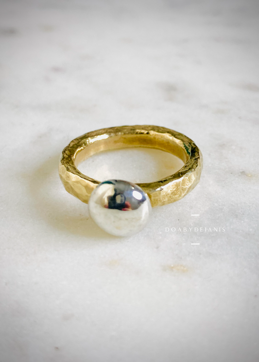 Volcano Full Moon Brass Ring