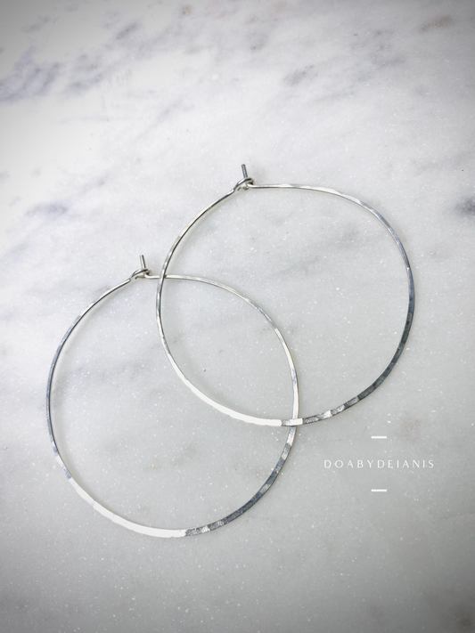 Selena Silver Hoop